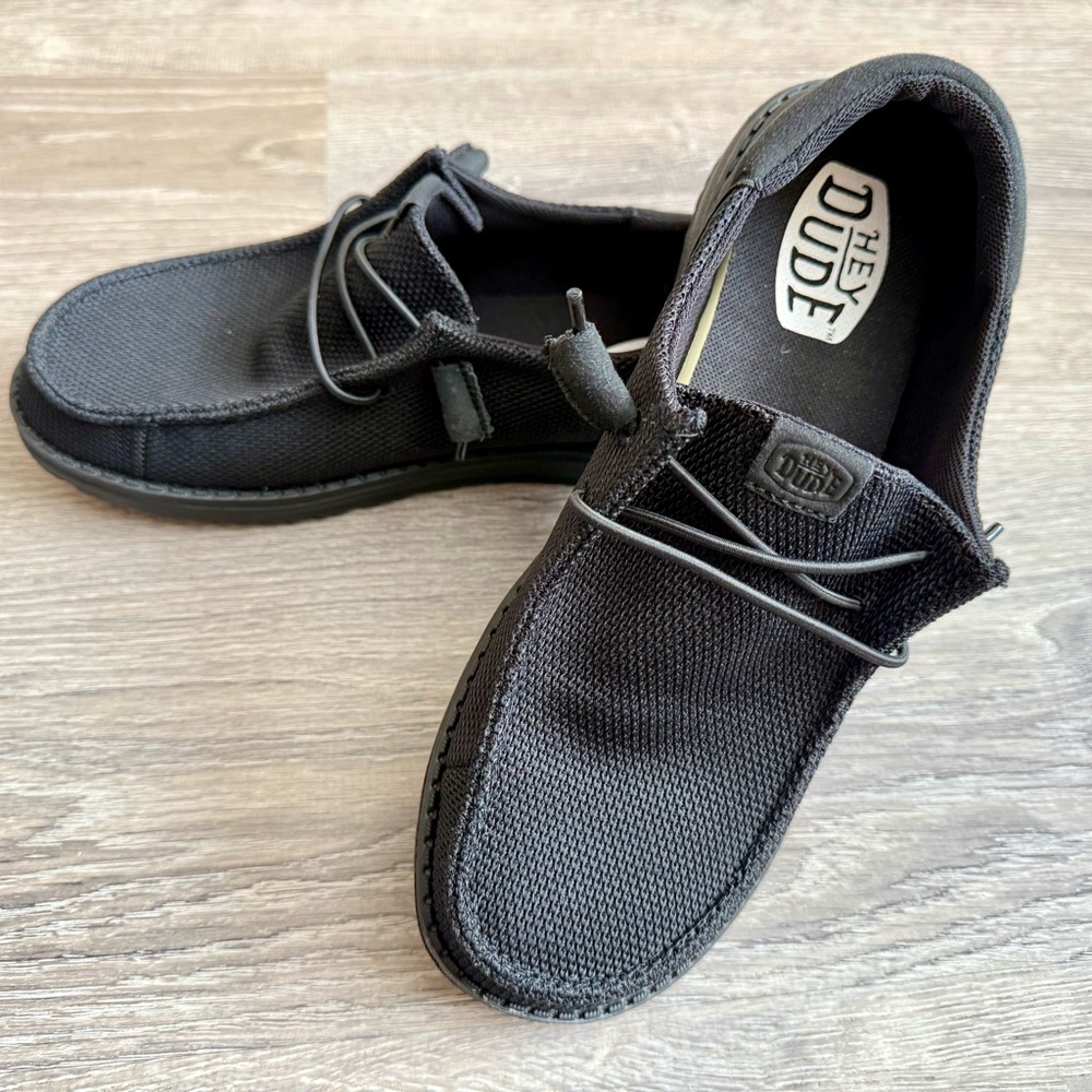 HEYDUDE Wendy Funk Mono Black Slip On Shoes Womens 9 Lightweight Comfort